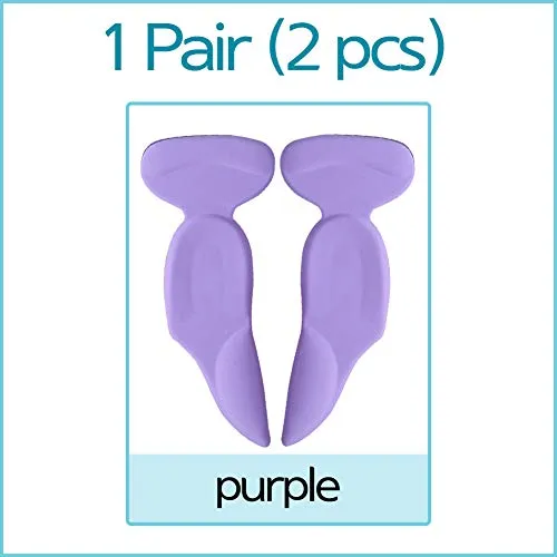3 in 1 Arch Support Heel Cushion and Liner for Men and Women, Gel Shoe Heel Inserts (Violet)