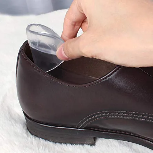 3 in 1 Arch Support Heel Cushion and Liner for Men and Women, Gel Shoe Heel Inserts (Violet)