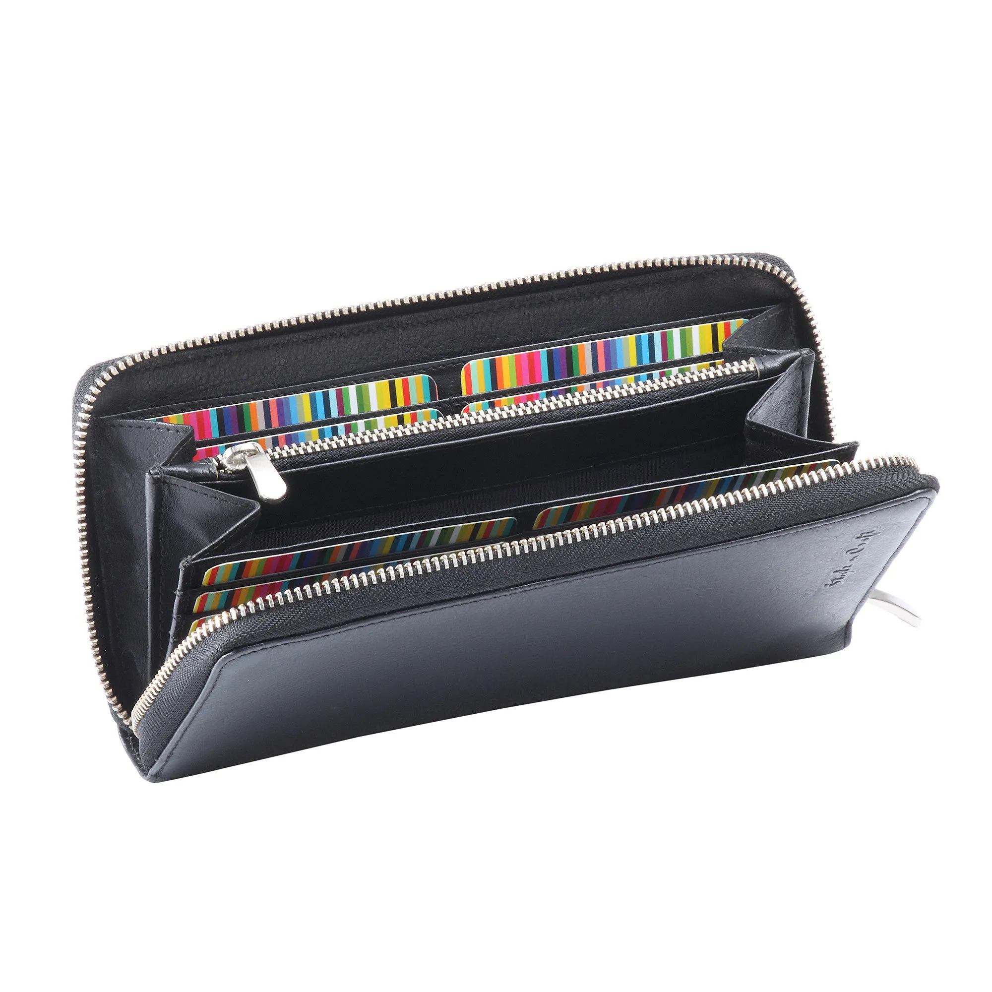 301900-BL Zippered Travel Organizer in Black Leather | Style n Craft