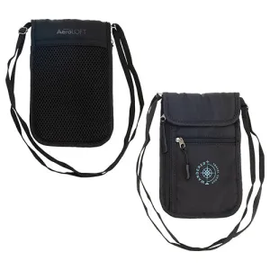 AeroLOFT™ Neck Wallet Jet Black Safety Organizer Neck Wallet