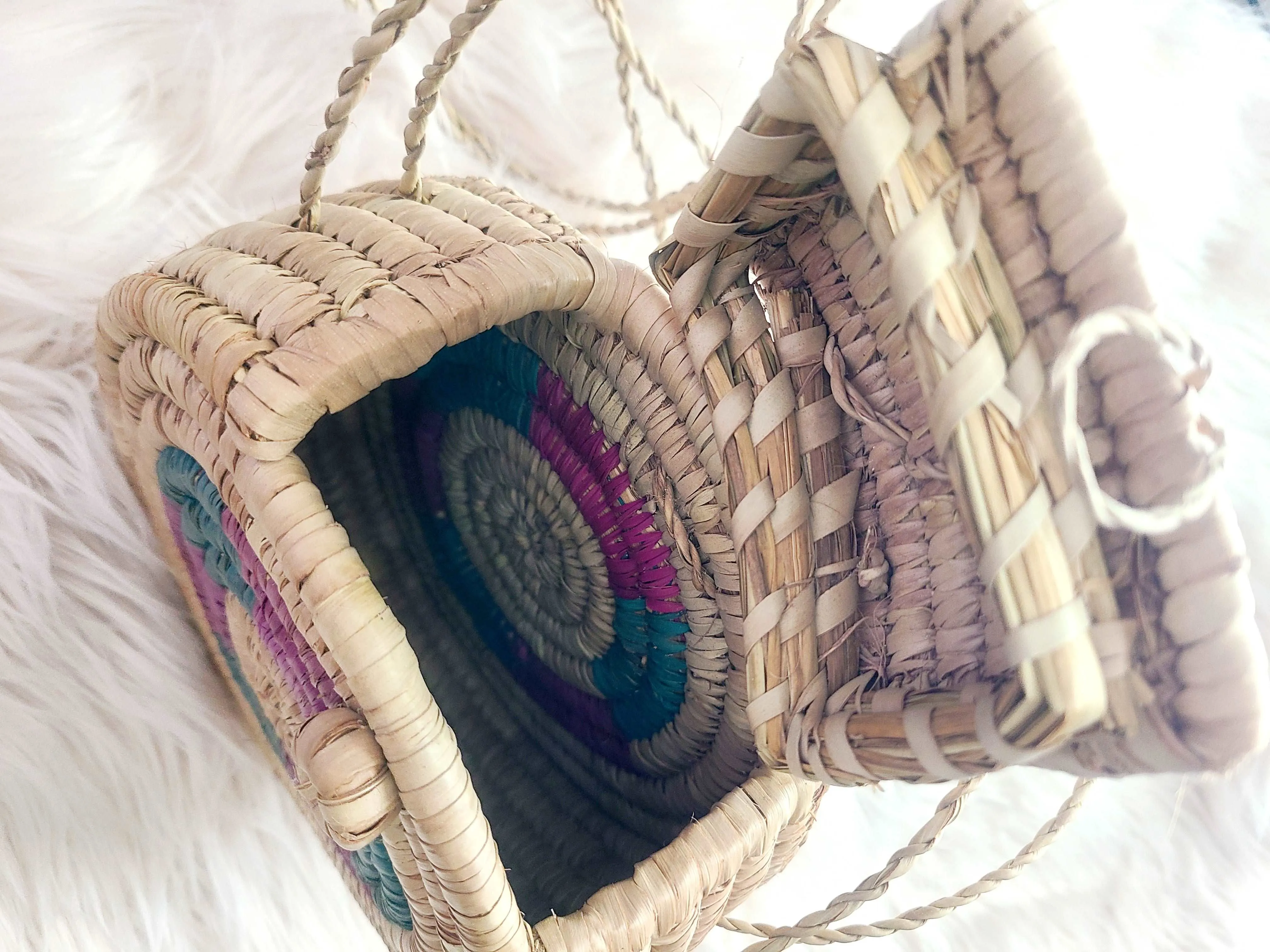Africa Rattan Shoulder Beach Bag