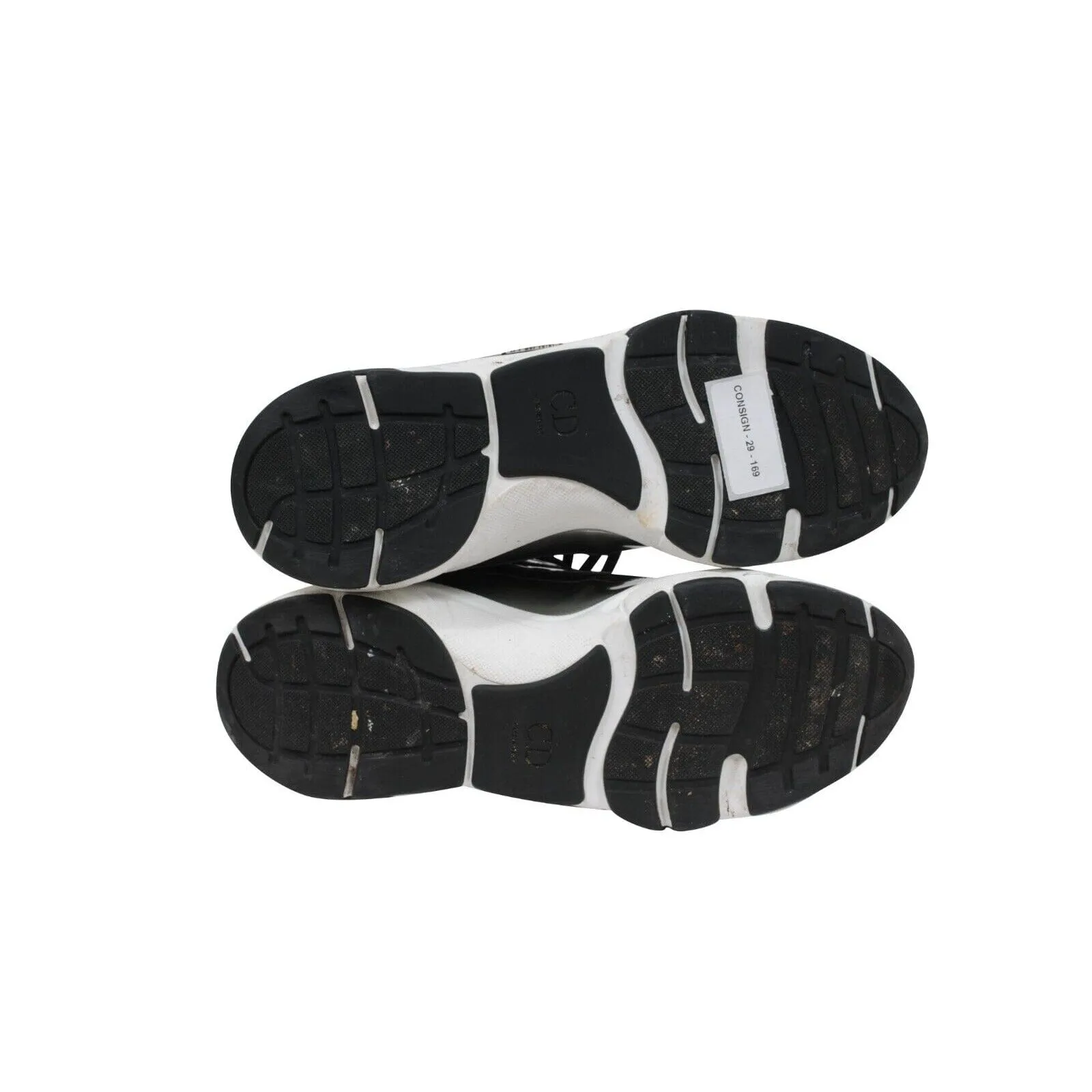 B22 Sneakers Black Silver Mesh Chunky Logo Trainers