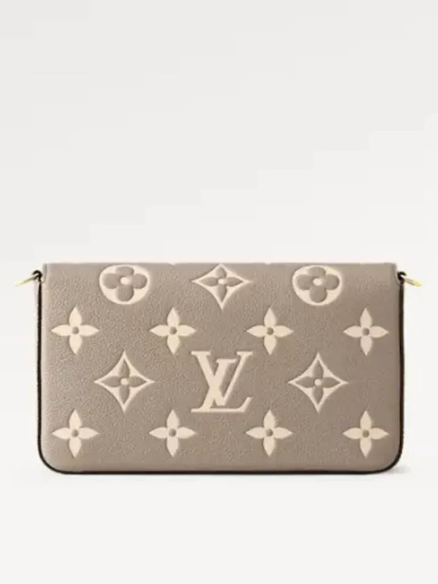 Bag Mini Chain Wallet Cross Felicie Pochette Monogram Empreinte Embossed Calf Leather Cream M82610