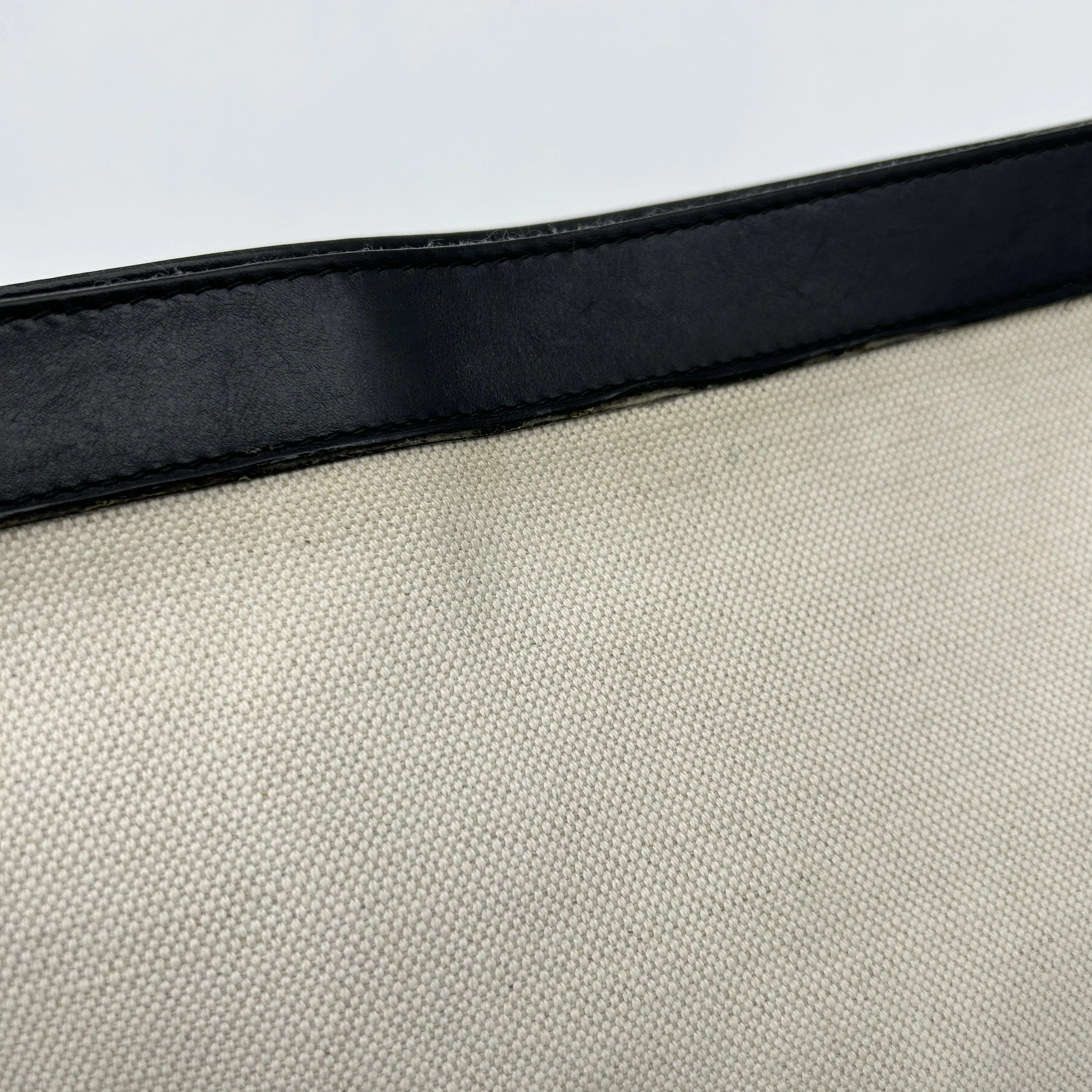 Balenciaga Navy Canvas Leather Large Zip Pouch