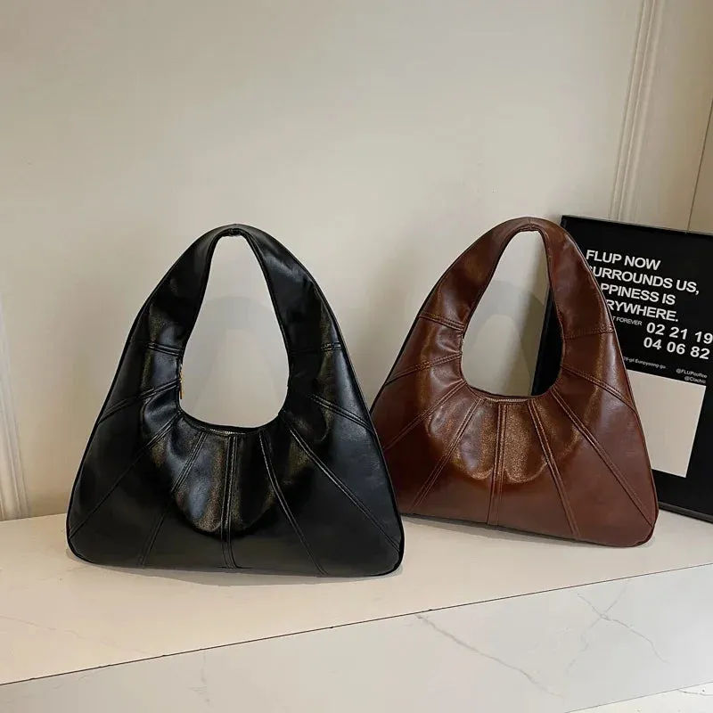 Big Splicing Faux Leather Crossbody Bags for Women