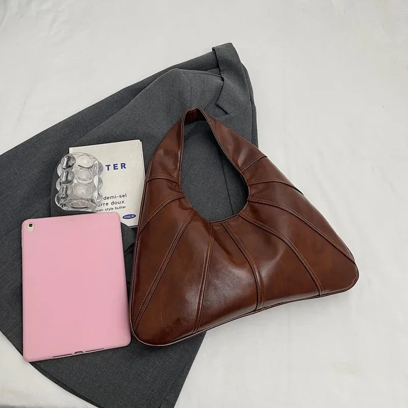 Big Splicing Faux Leather Crossbody Bags for Women