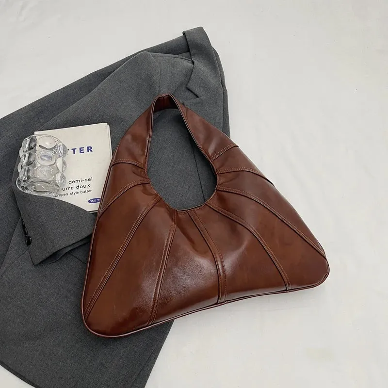 Big Splicing Faux Leather Crossbody Bags for Women