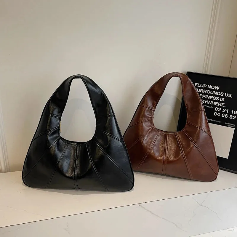 Big Splicing Faux Leather Crossbody Bags for Women