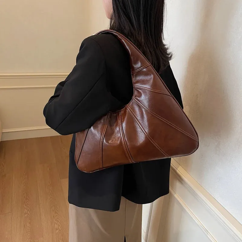 Big Splicing Faux Leather Crossbody Bags for Women