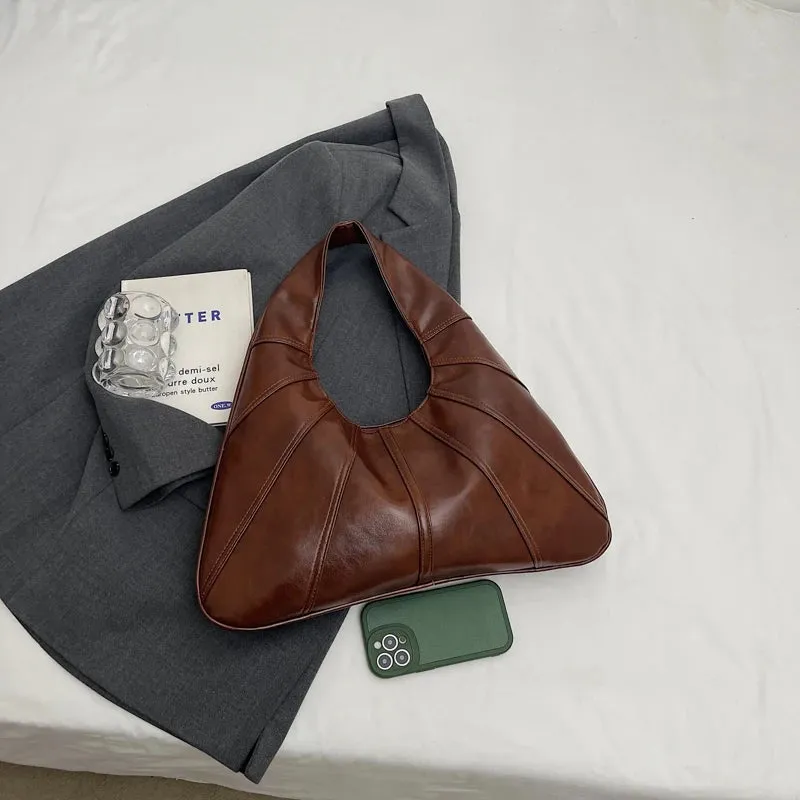 Big Splicing Faux Leather Crossbody Bags for Women