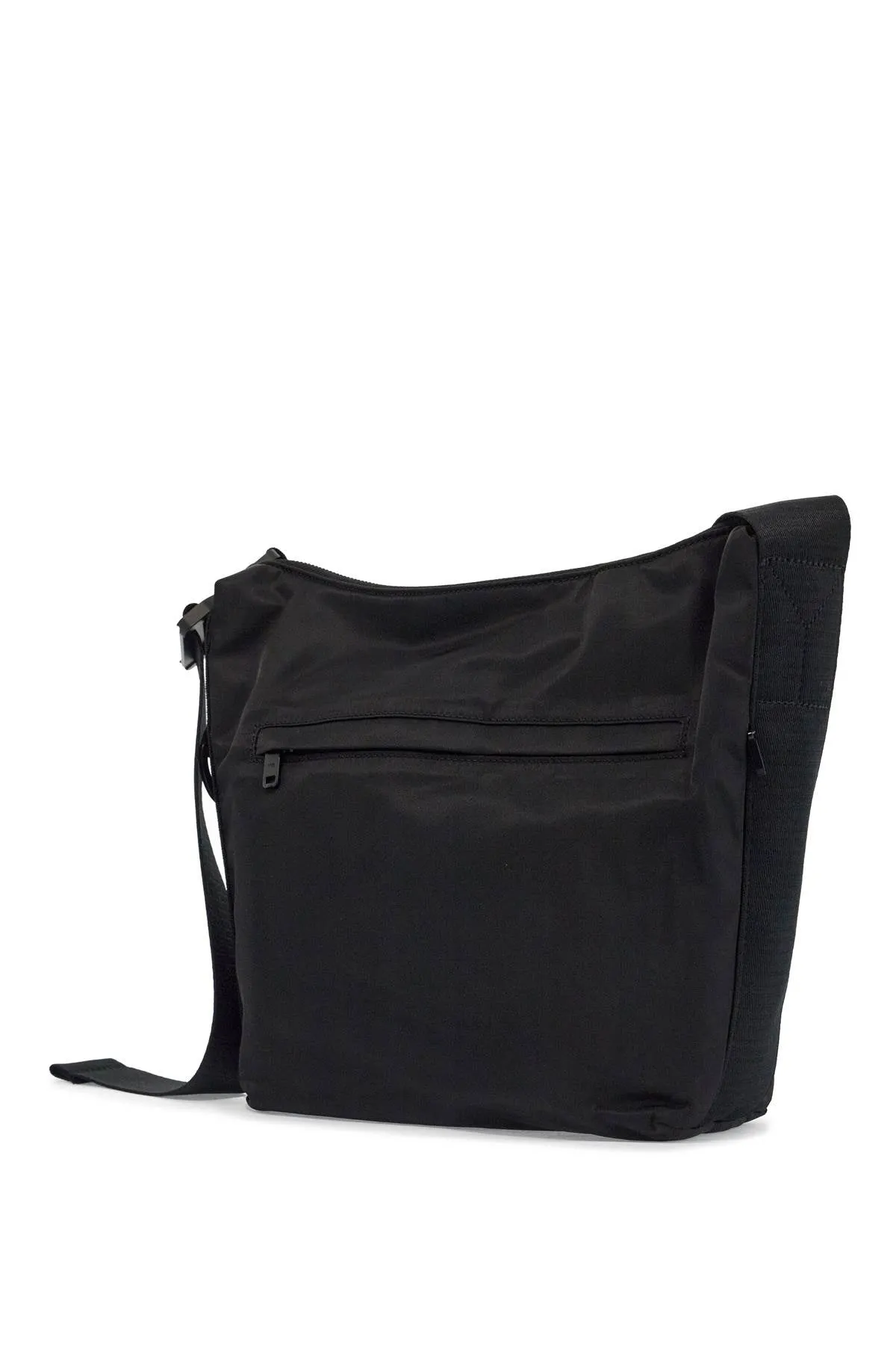 black recycled polyester sacoche with adjustable strap JD2905 BLACK