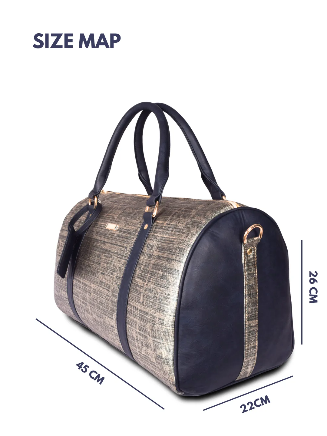 Blue & Gold cabin bag with toiletry pouch