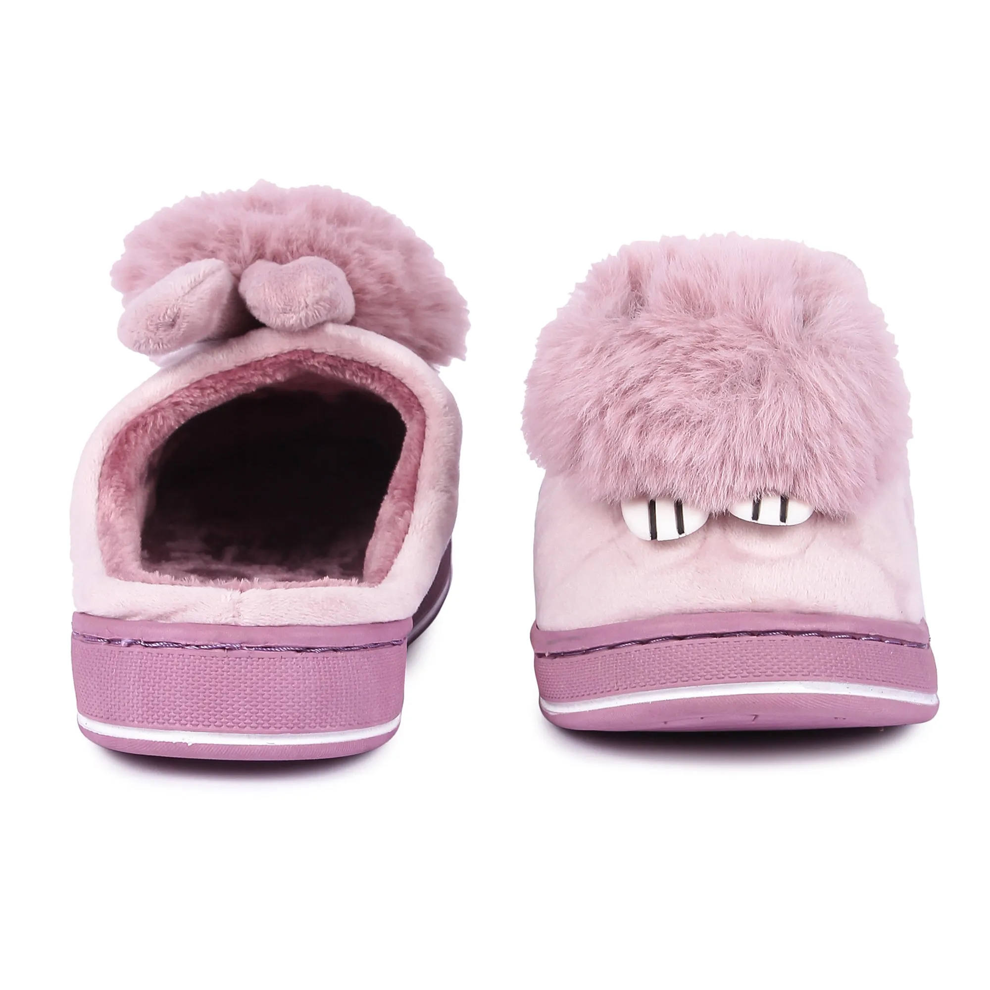 Brauch Women's Purple Cute Rabbit Winter Slippers