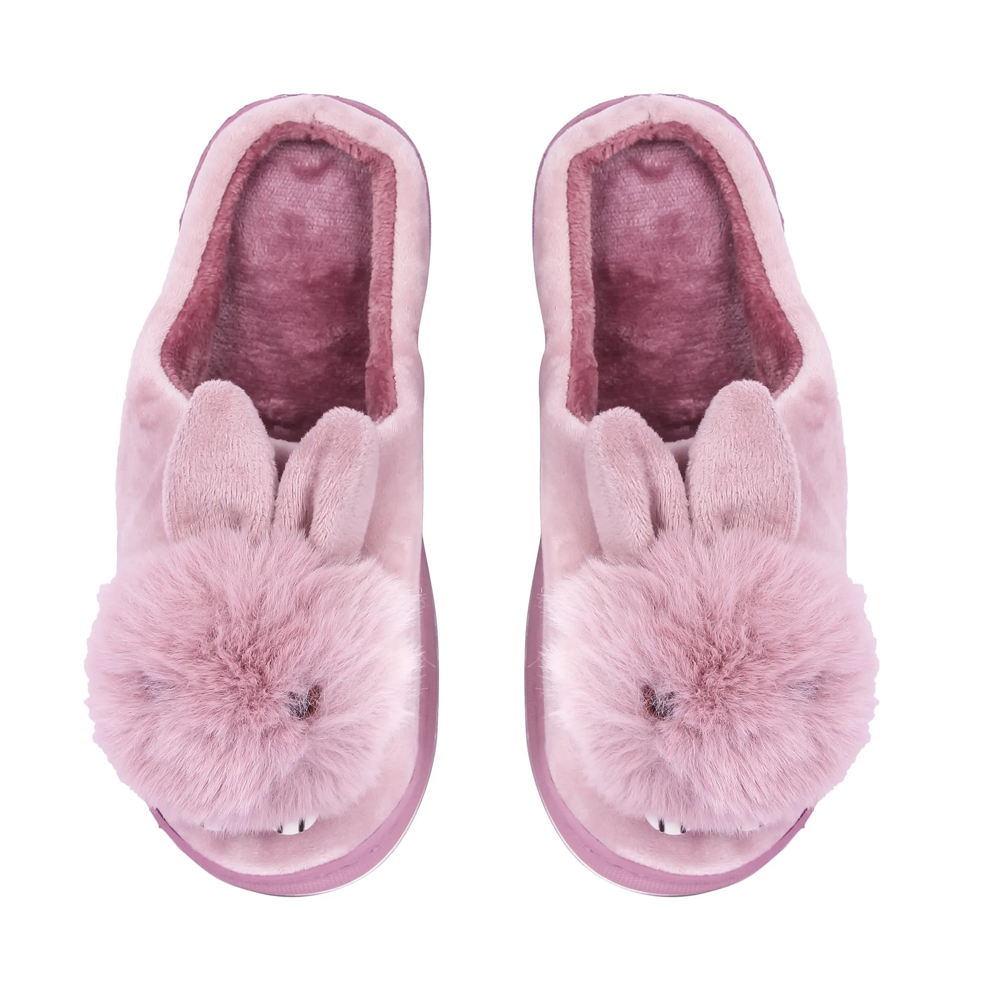 Brauch Women's Purple Cute Rabbit Winter Slippers