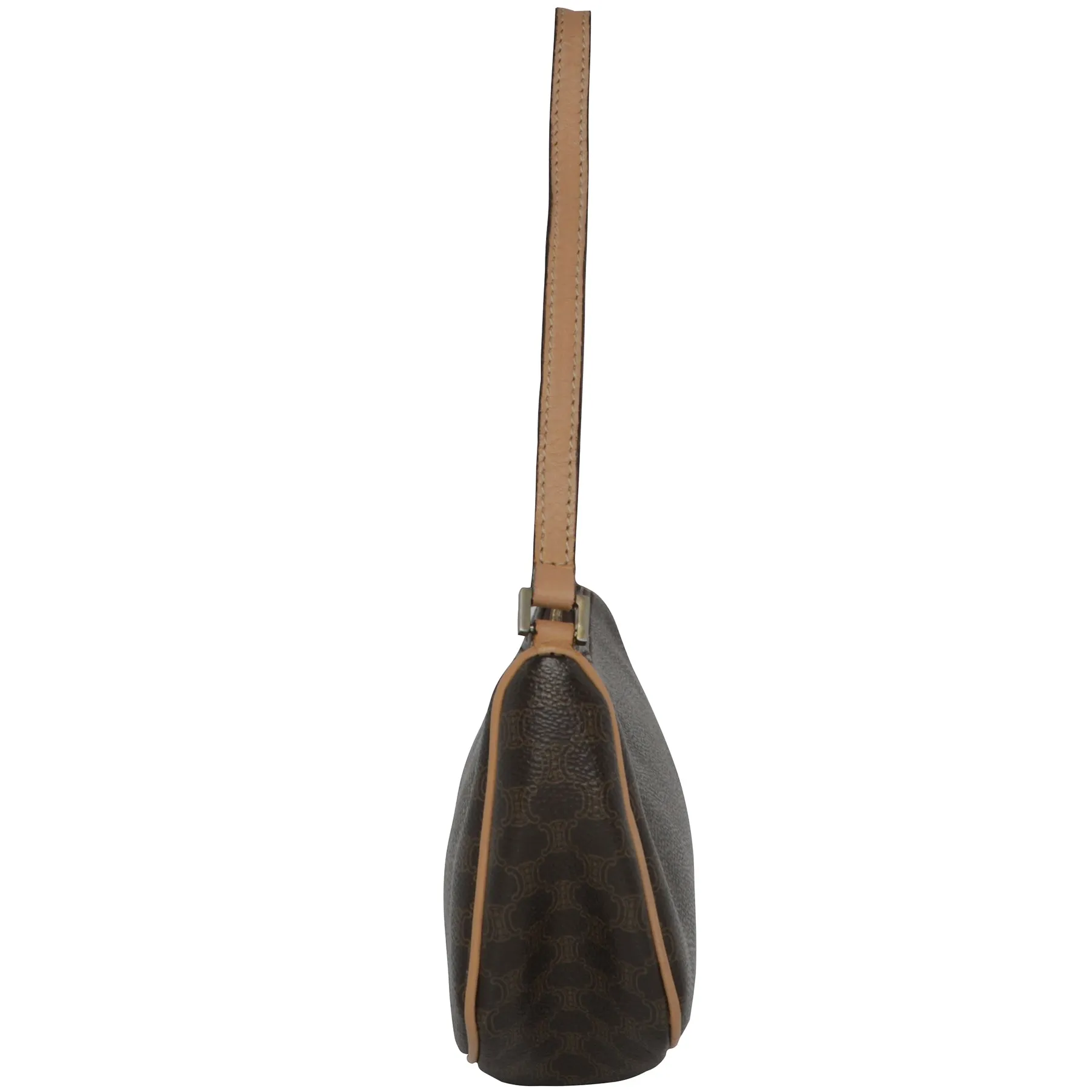 Celine Y2K Macadam Monogram Leather Shoulder Bag