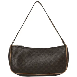 Celine Y2K Macadam Monogram Leather Shoulder Bag