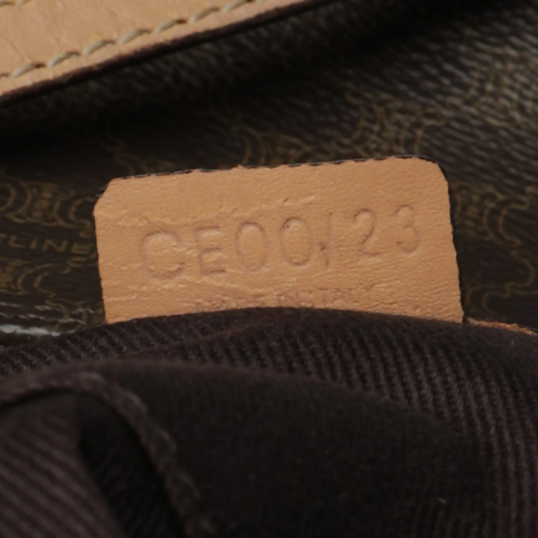 Celine Y2K Macadam Monogram Leather Shoulder Bag