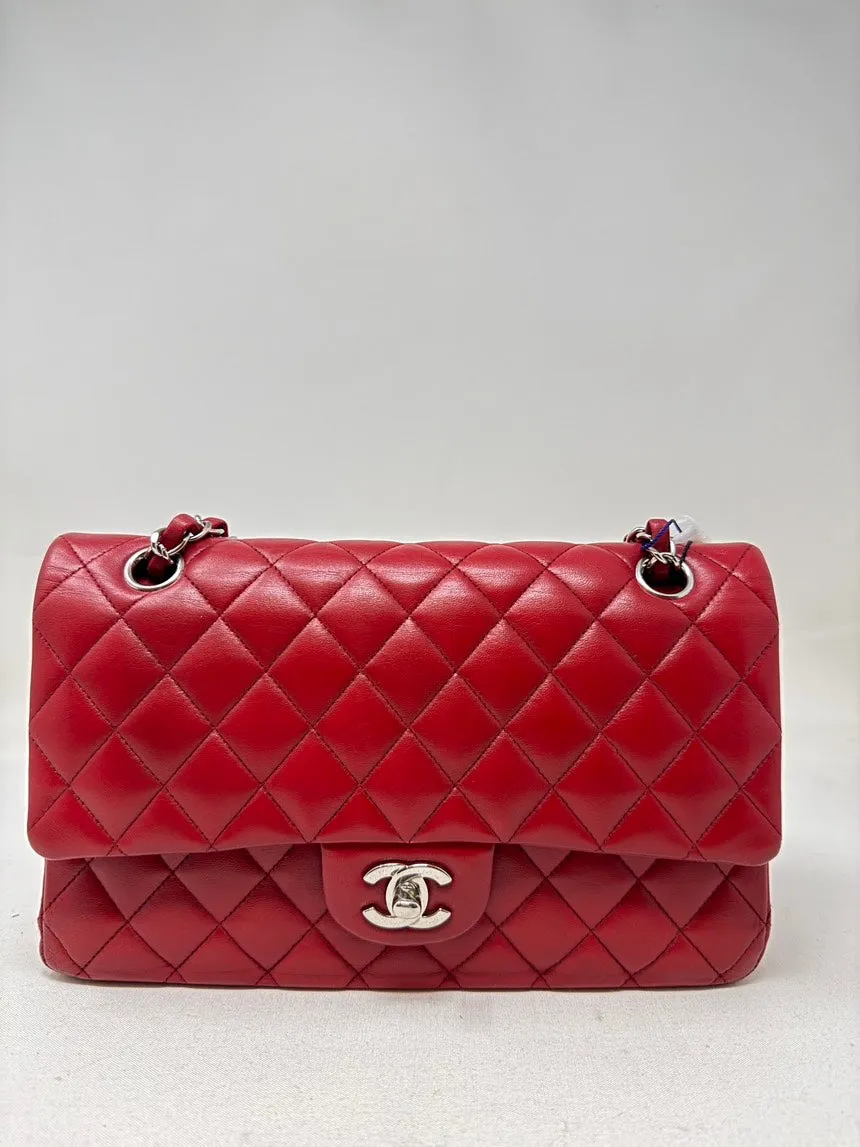 Chanel Classic Flap Bag Red Quilted Medium
