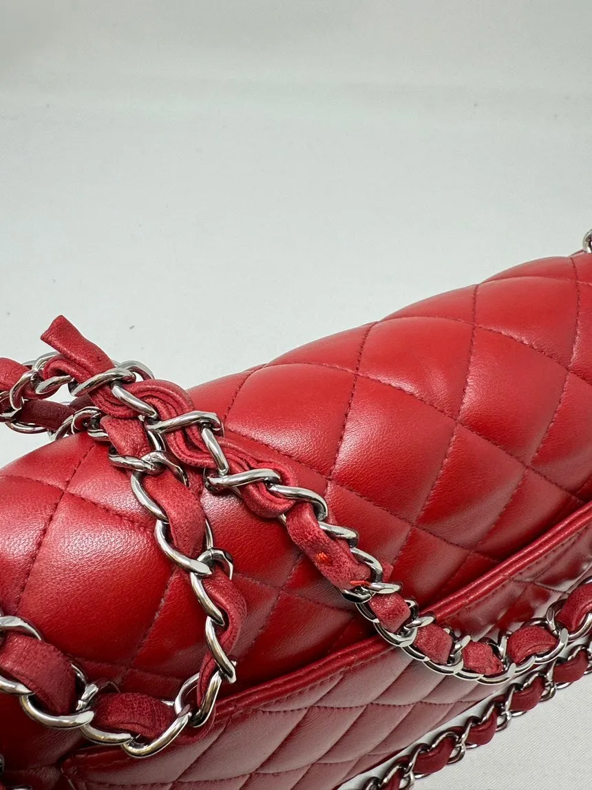 Chanel Classic Flap Bag Red Quilted Medium