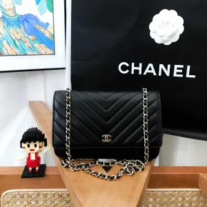 Chanel Classic WOC Black Leather Crossbody Bag