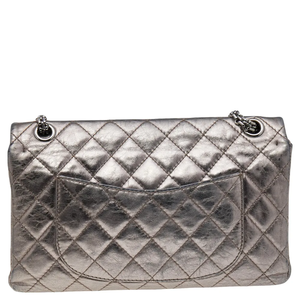 Chanel Metallic Grey Quilted Leather Reissue 2.55 Classic 226 Flap Bag