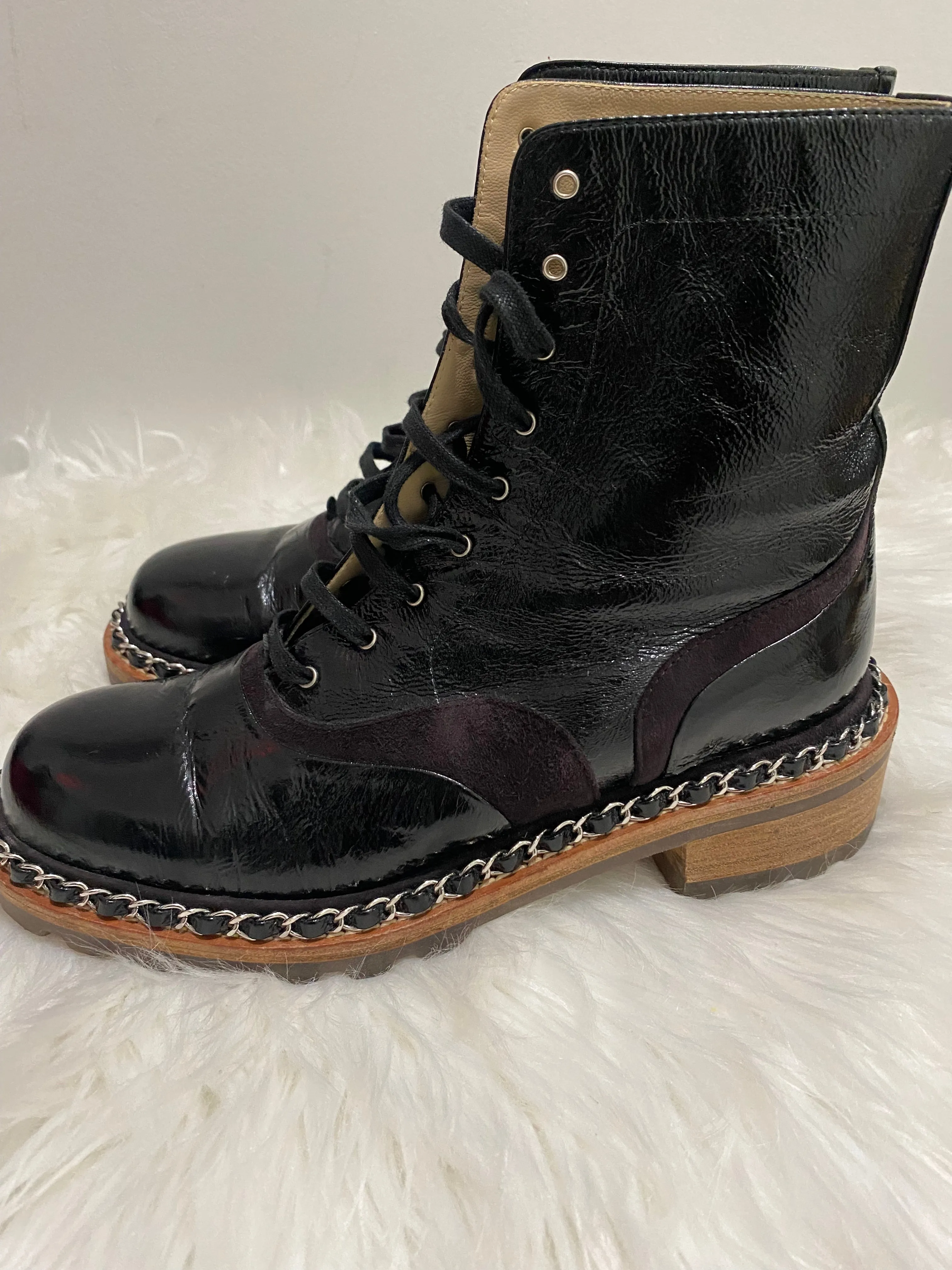 CHANEL PARIS SALZBURG CHAIN BOOTS
