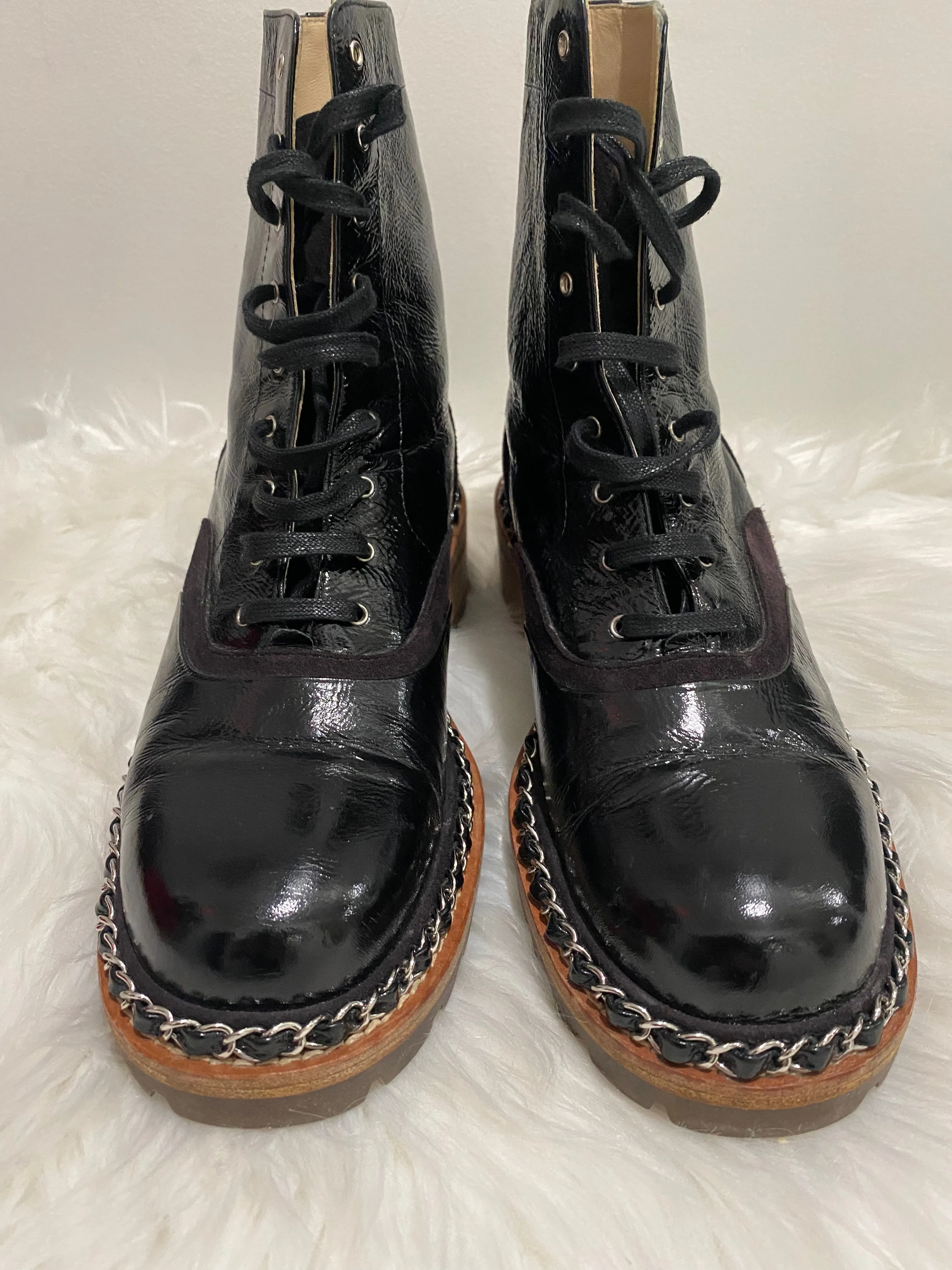 CHANEL PARIS SALZBURG CHAIN BOOTS