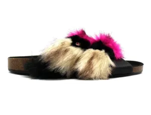 Chanii B "Licorn" Pink FAUX FUR Slipper