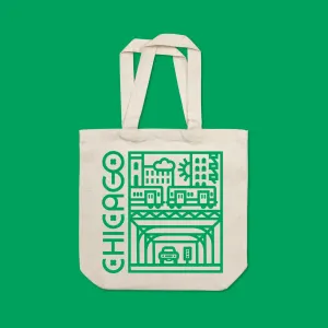 Chicago Under the El Train Graphic Tote Bag
