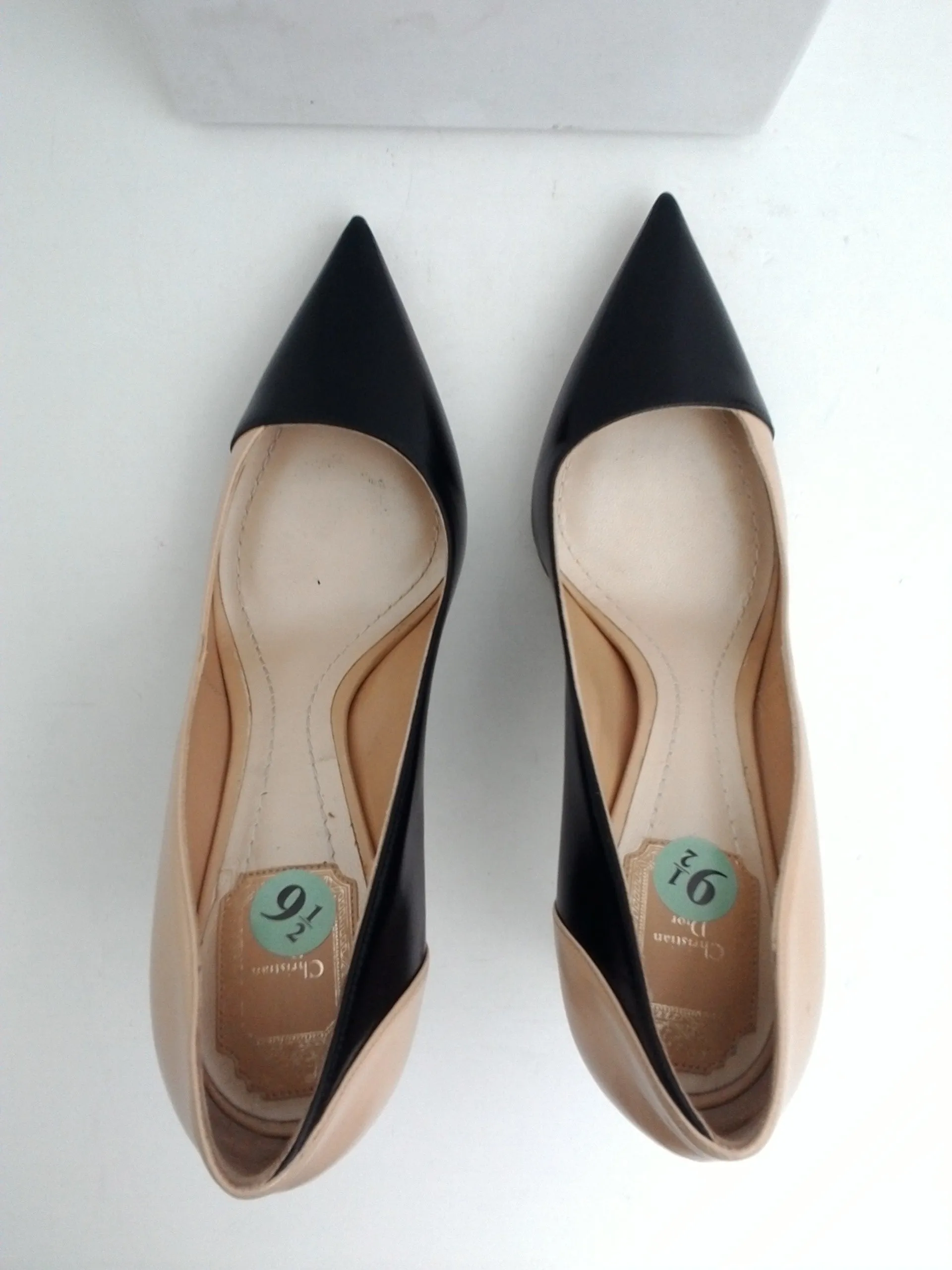 Christian Dior Women's Songe Pump Nude/Black Size 39.5