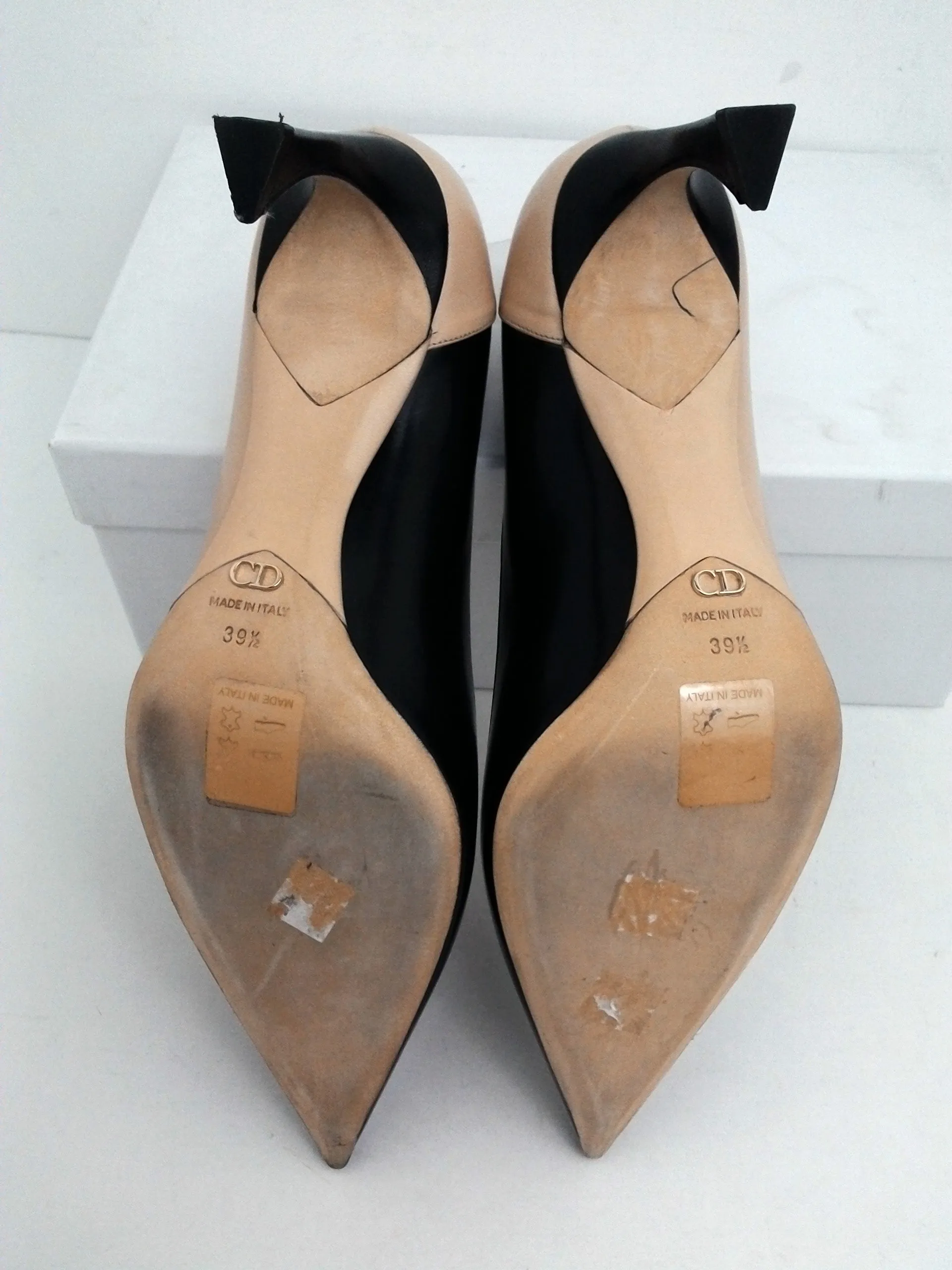 Christian Dior Women's Songe Pump Nude/Black Size 39.5