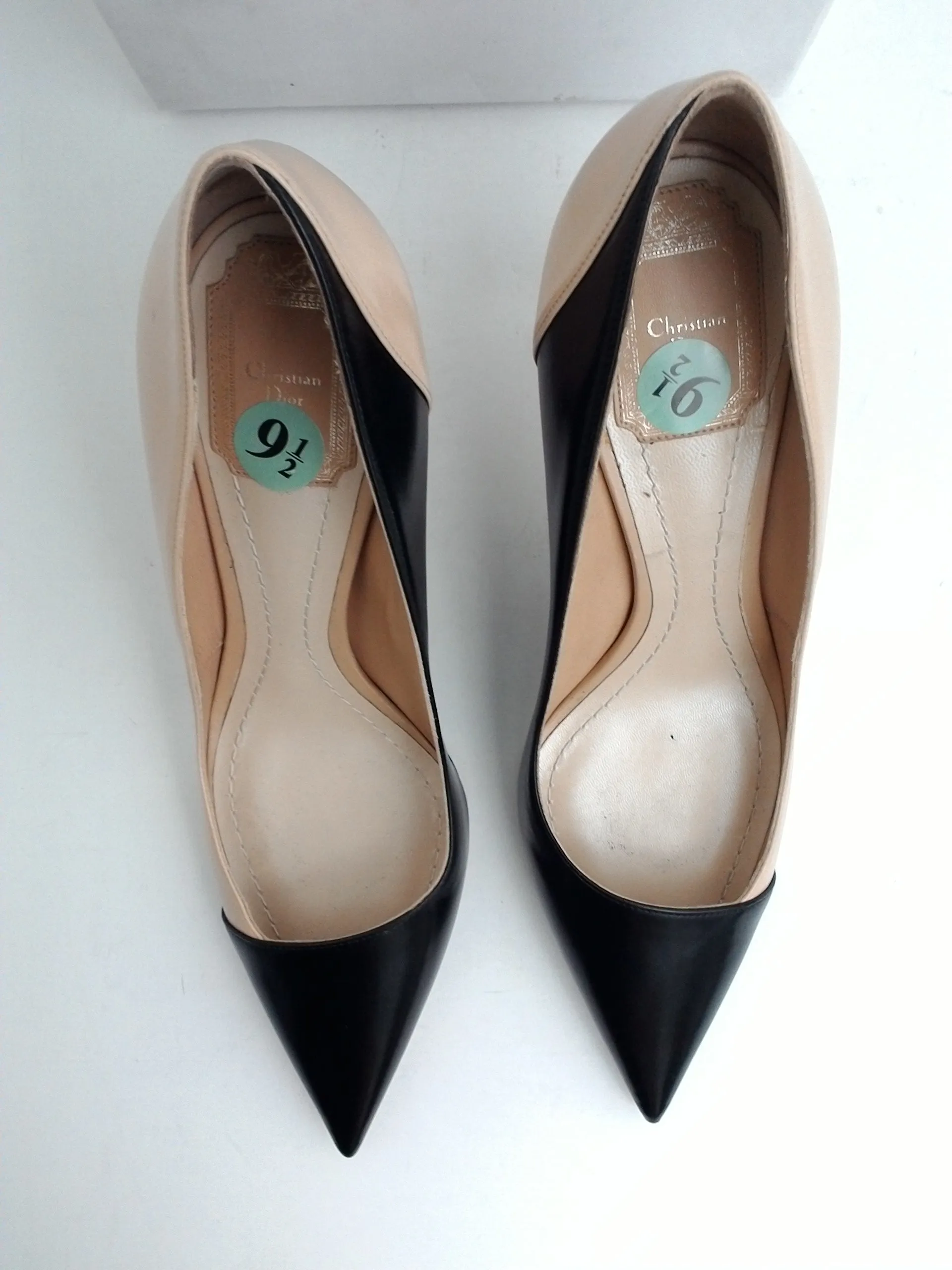 Christian Dior Women's Songe Pump Nude/Black Size 39.5