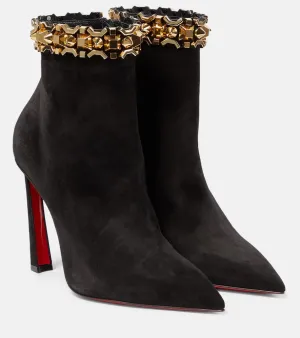 Christian Louboutin Asteroispikes embellished suede ankle boots