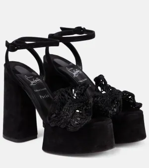 Christian Louboutin Deia Frou Alta macram√É¬© sandals