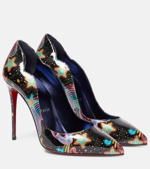 Christian Louboutin Hot Chick printed patent leather pumps