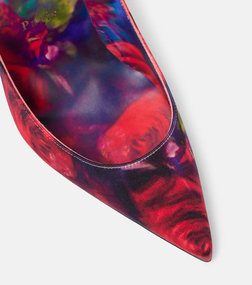 Christian Louboutin Kate 100 floral satin cr√É¬™pe pumps