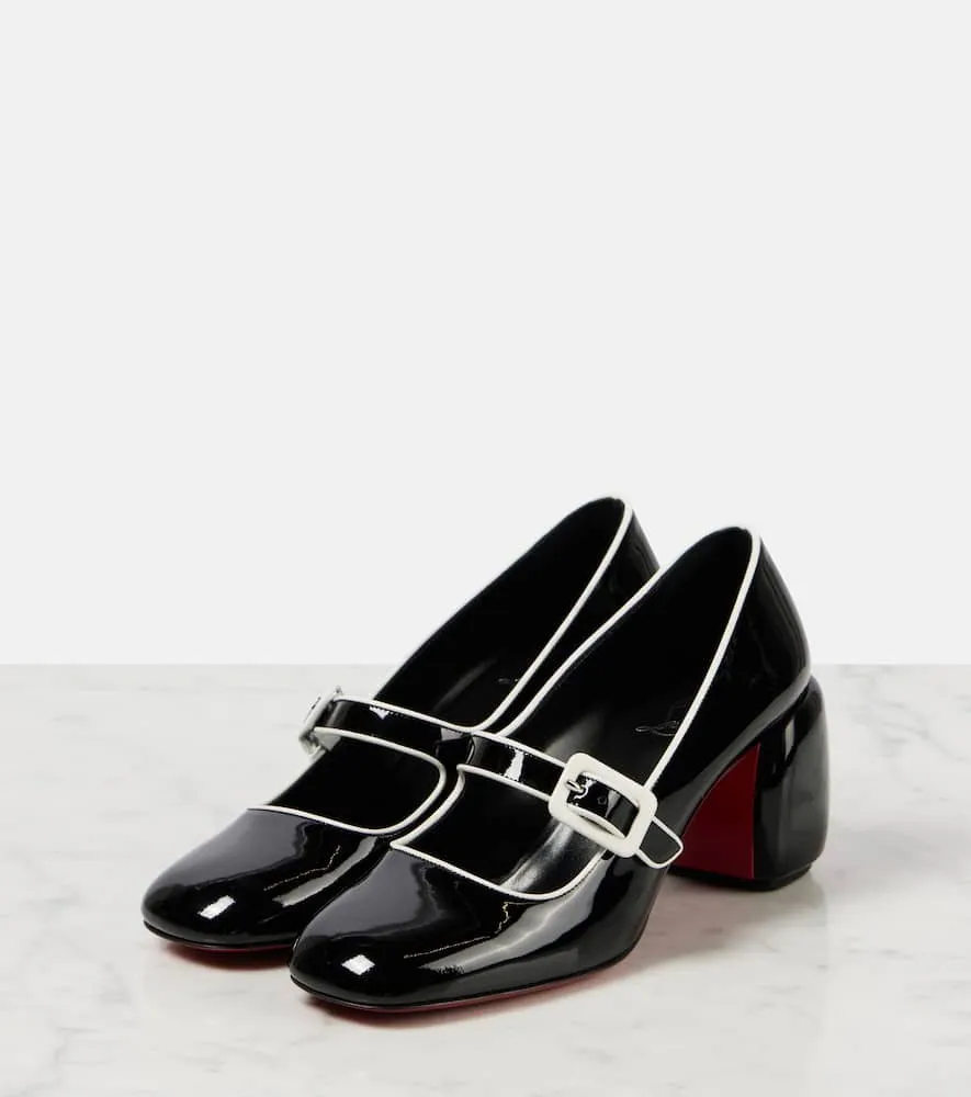 Christian Louboutin Minny Babe 70 patent leather Mary Jane pumps