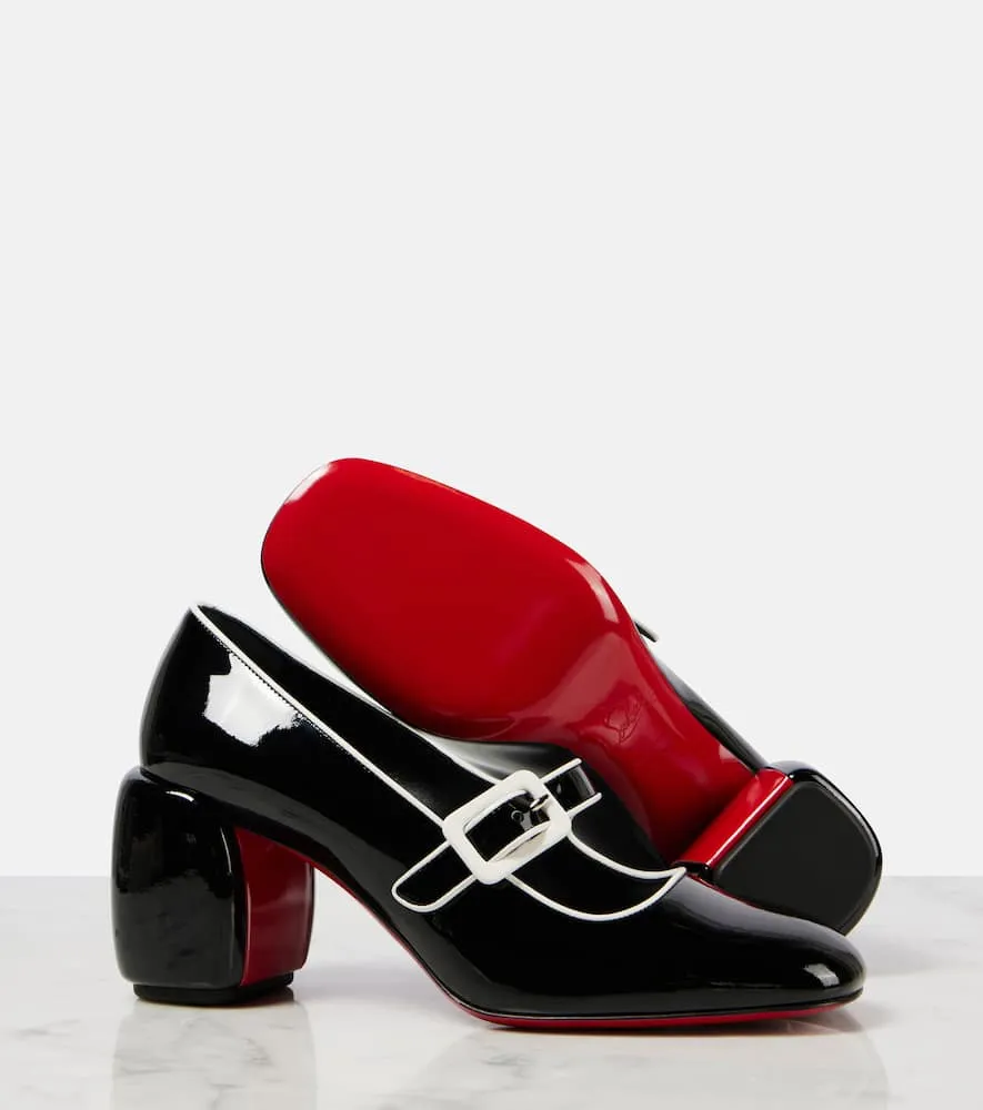 Christian Louboutin Minny Babe 70 patent leather Mary Jane pumps