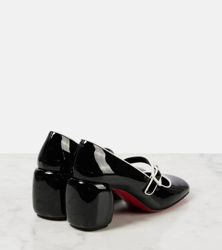 Christian Louboutin Minny Babe 70 patent leather Mary Jane pumps