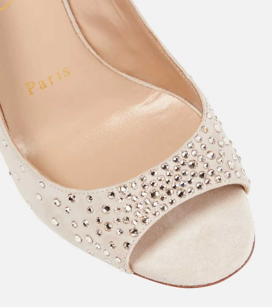Christian Louboutin Nudes Degrachick suede sandals in beige