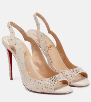 Christian Louboutin Nudes Degrachick suede sandals in beige
