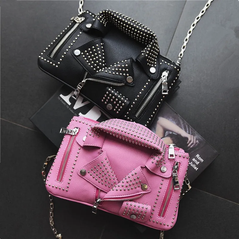 Christmas Gift New Fashion Designer Women Messenger Bags Mini Rivet Chain  Shoulder Bag  Crossbody Bags Sac A Main Femme