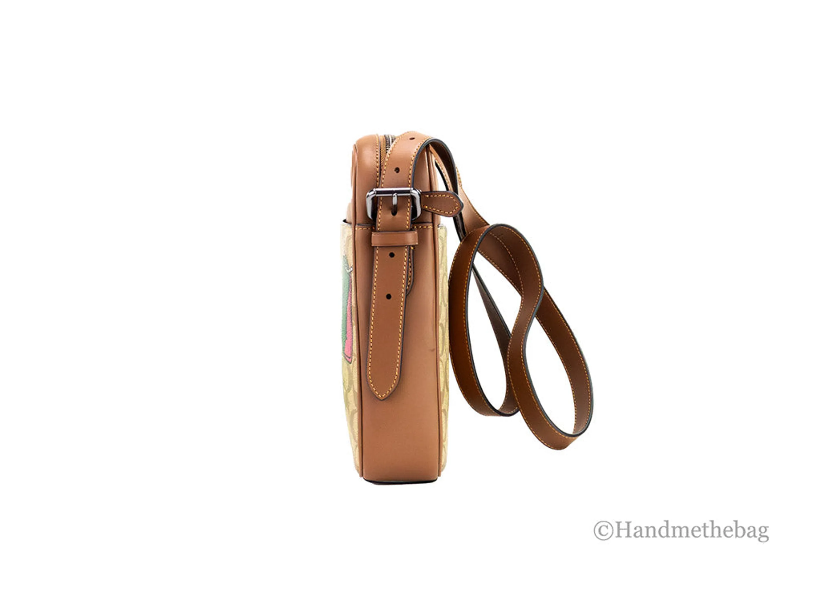 Coach Hudson 21 Medium Khaki Trompe L'oeil Bag