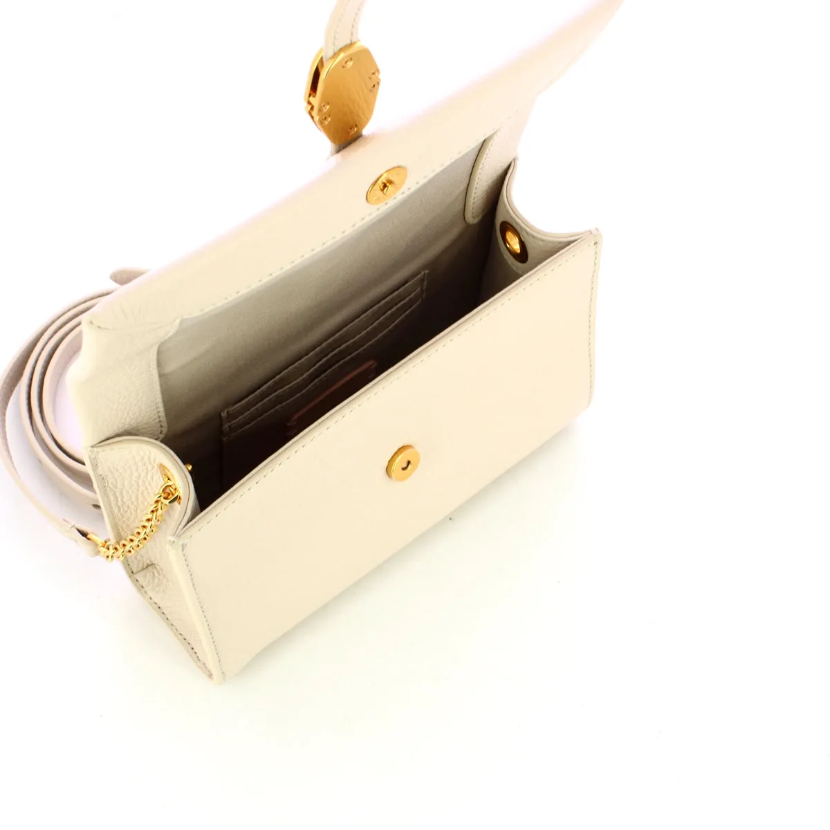 Coccinelle - Dorian Lambskin White Mini Crosbody Bag - RCK550101 - LAMBSKIN/WHITE
