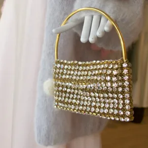Cystal Baguette Bag - Gold