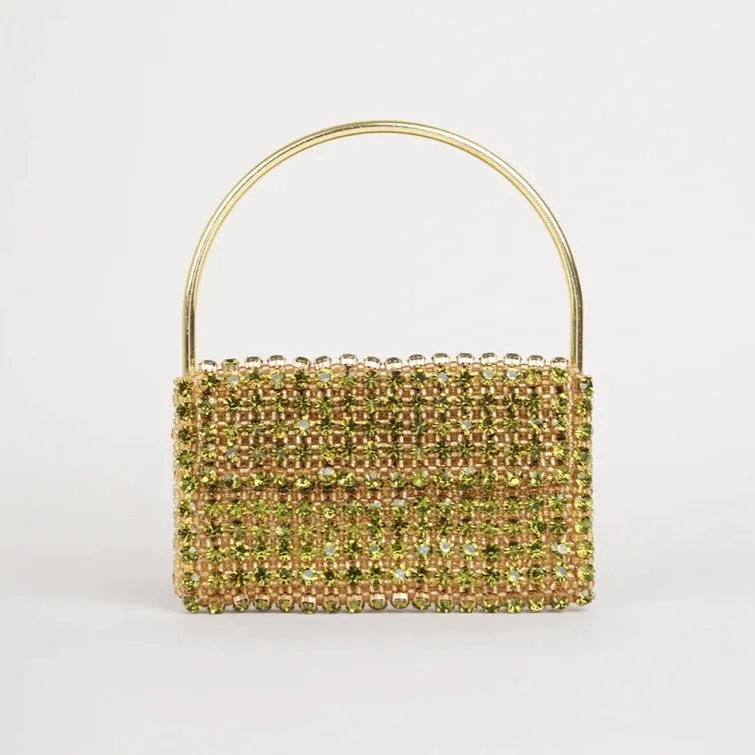 Cystal Baguette Bag - Gold