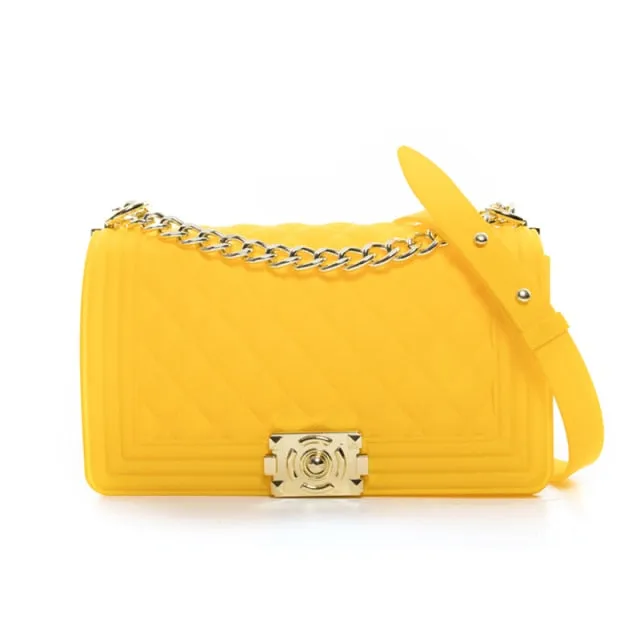 Diamond Lattice Jelly Crossbody Bag