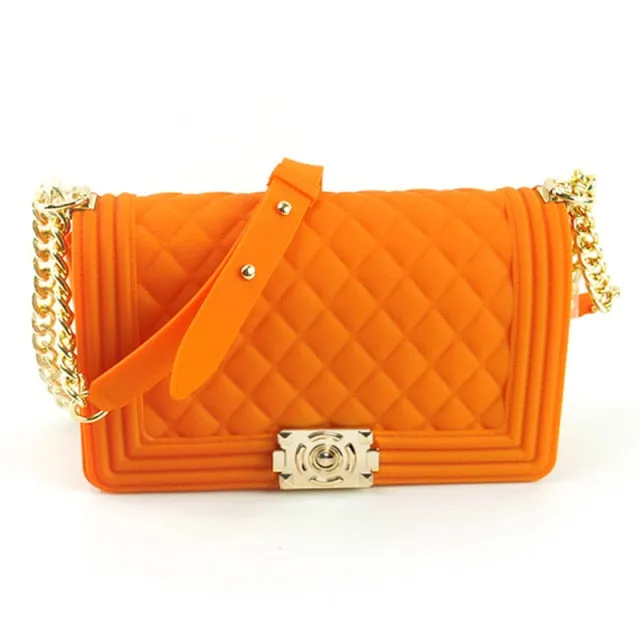 Diamond Lattice Jelly Crossbody Bag