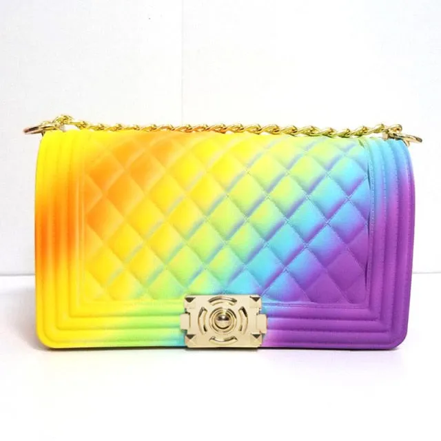 Diamond Lattice Jelly Crossbody Bag