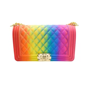 Diamond Lattice Jelly Crossbody Bag